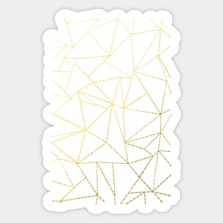 Ab Dotted Lines Gold Sticker